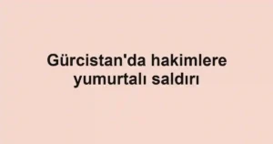 Gürcistan'da hakimlere yumurtalı saldırı