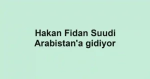 Hakan Fidan Suudi Arabistan'a gidiyor