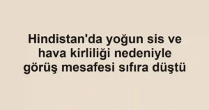 Hindistan'da yoğun sis ve hava kirliliği nedeniyle görüş mesafesi sıfıra düştü