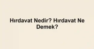 Hırdavat Nedir? Hırdavat Ne Demek?
