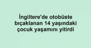 İngiltere'de otobüste bıçaklanan 14 yaşındaki çocuk yaşamını yitirdi