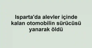 Isparta'da alevler içinde kalan otomobilin sürücüsü yanarak öldü