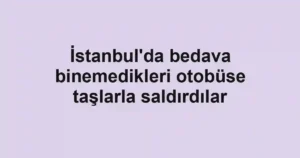 İstanbul'da bedava binemedikleri otobüse taşlarla saldırdılar