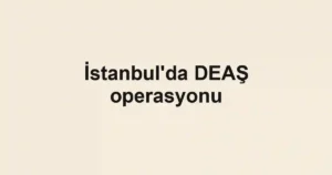 İstanbul'da DEAŞ operasyonu