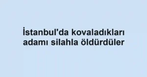 İstanbul'da kovaladıkları adamı silahla öldürdüler