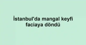 İstanbul'da mangal keyfi faciaya döndü