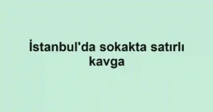 İstanbul'da sokakta satırlı kavga