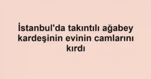 İstanbul'da takıntılı ağabey kardeşinin evinin camlarını kırdı