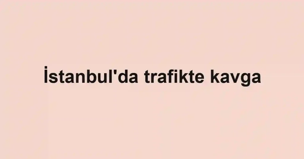 İstanbul'da trafikte kavga