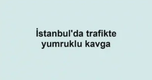 İstanbul'da trafikte yumruklu kavga