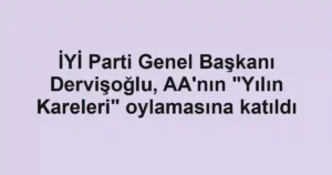 İYİ Parti Genel Başkanı Dervişoğlu, AA'nın "Yılın Kareleri" oylamasına katıldı