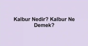Kalbur Nedir? Kalbur Ne Demek?