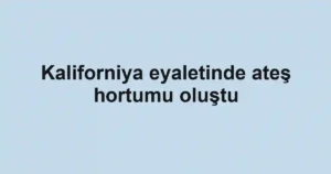 Kaliforniya eyaletinde ateş hortumu oluştu