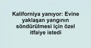 Kaliforniya yanıyor: Evine yaklaşan yangının söndürülmesi için özel itfaiye istedi