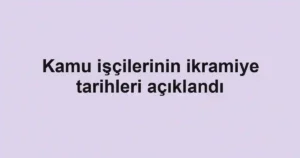 Kamu işçilerinin ikramiye tarihleri açıklandı