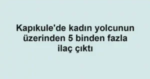 Kapıkule'de kadın yolcunun üzerinden 5 binden fazla ilaç çıktı