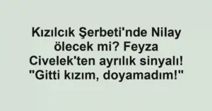 Kızılcık Şerbeti'nde Nilay ölecek mi? Feyza Civelek'ten ayrılık sinyalı! "Gitti kızım, doyamadım!"