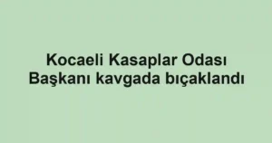Kocaeli Kasaplar Odası Başkanı kavgada bıçaklandı