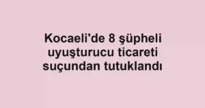 Kocaeli'de 8 şüpheli uyuşturucu ticareti suçundan tutuklandı