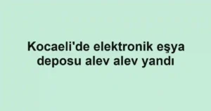 Kocaeli'de elektronik eşya deposu alev alev yandı