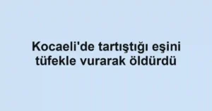 Kocaeli'de tartıştığı eşini tüfekle vurarak öldürdü