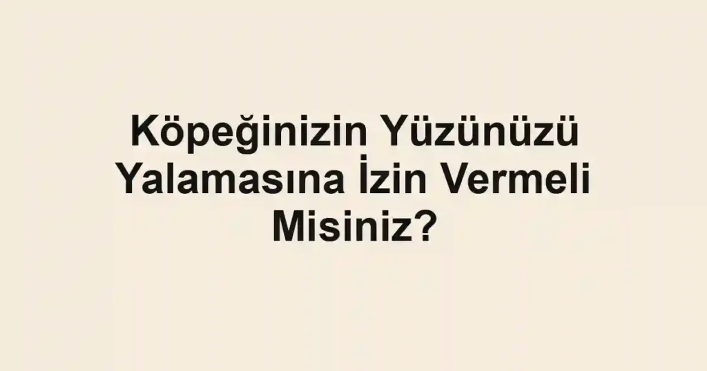 Köpeğinizin Yüzünüzü Yalamasına İzin Vermeli Misiniz?