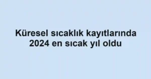 Küresel sıcaklık kayıtlarında 2024 en sıcak yıl oldu