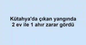 Kütahya'da çıkan yangında 2 ev ile 1 ahır zarar gördü