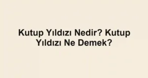 Kutup Yıldızı Nedir? Kutup Yıldızı Ne Demek?