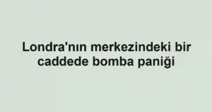 Londra'nın merkezindeki bir caddede bomba paniği