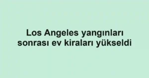 Los Angeles yangınları sonrası ev kiraları yükseldi