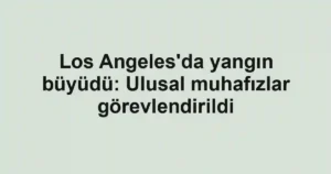 Los Angeles'da yangın büyüdü: Ulusal muhafızlar görevlendirildi