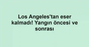 Los Angeles'tan eser kalmadı! Yangın öncesi ve sonrası