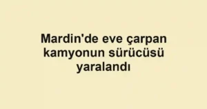 Mardin'de eve çarpan kamyonun sürücüsü yaralandı