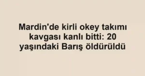 Mardin'de kirli okey takımı kavgası kanlı bitti: 20 yaşındaki Barış öldürüldü