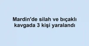 Mardin'de silah ve bıçaklı kavgada 3 kişi yaralandı