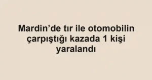 Mardin’de tır ile otomobilin çarpıştığı kazada 1 kişi yaralandı