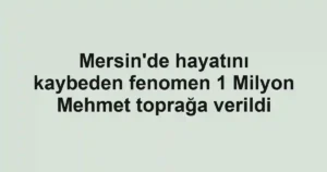 Mersin'de hayatını kaybeden fenomen 1 Milyon Mehmet toprağa verildi