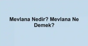 Mevlana Nedir? Mevlana Ne Demek?