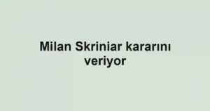 Milan Skriniar kararını veriyor