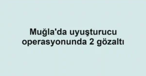 Muğla'da uyuşturucu operasyonunda 2 gözaltı