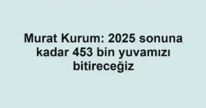 Murat Kurum: 2025 sonuna kadar 453 bin yuvamızı bitireceğiz