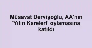 Müsavat Dervişoğlu, AA'nın 'Yılın Kareleri' oylamasına katıldı