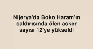 Nijerya'da Boko Haram'ın saldırısında ölen asker sayısı 12'ye yükseldi