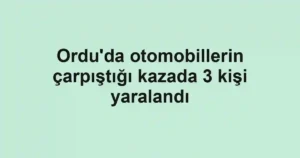 Ordu'da otomobillerin çarpıştığı kazada 3 kişi yaralandı