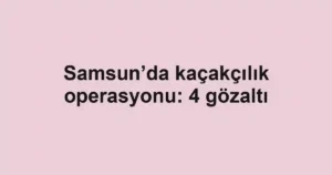 Samsun’da kaçakçılık operasyonu: 4 gözaltı
