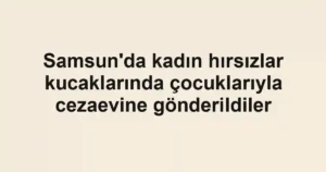 Samsun'da kadın hırsızlar kucaklarında çocuklarıyla cezaevine gönderildiler