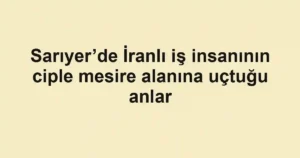 Sarıyer’de İranlı iş insanının ciple mesire alanına uçtuğu anlar