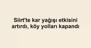 Siirt'te kar yağışı etkisini artırdı, köy yolları kapandı