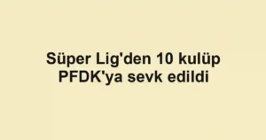 Süper Lig'den 10 kulüp PFDK'ya sevk edildi